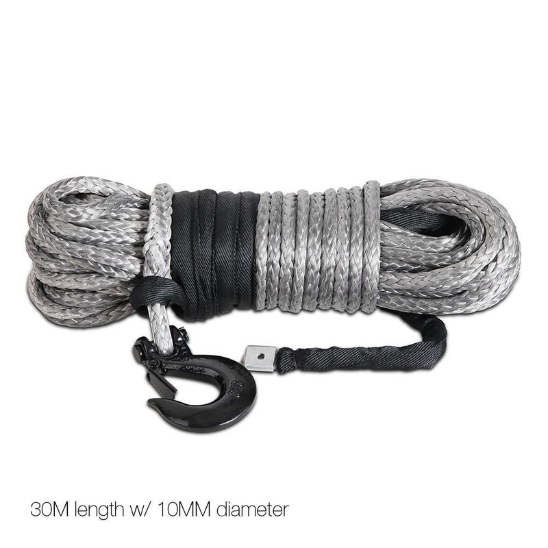 Giantz 10mm x 30m Synthetic Winch Cable