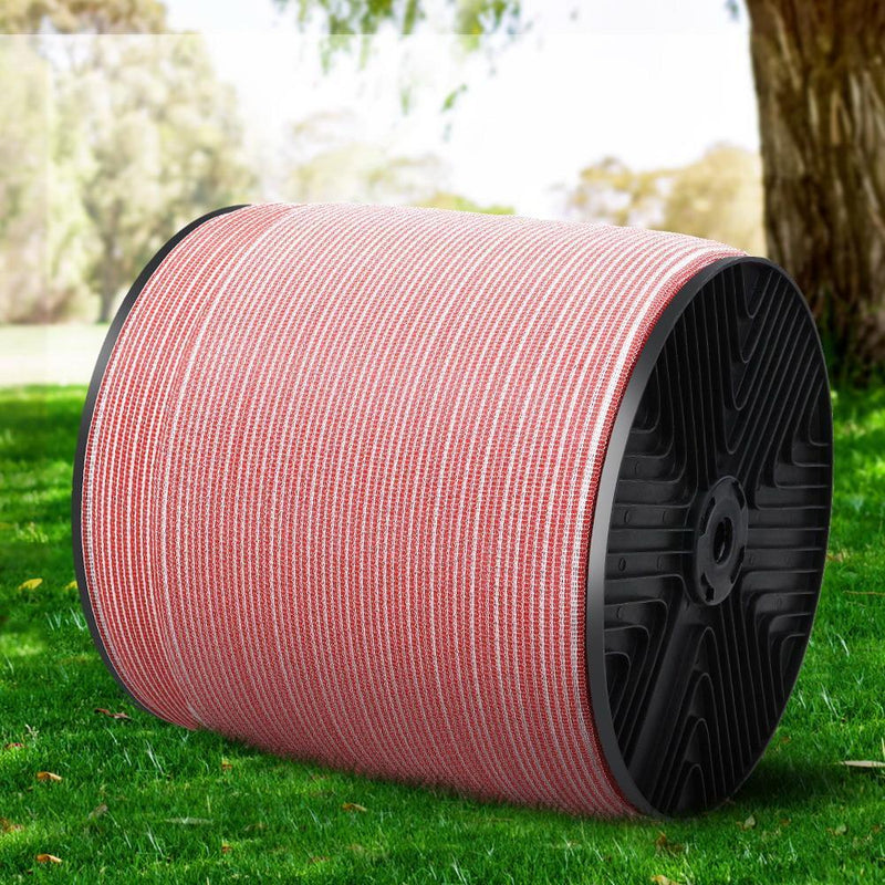 Giantz 2000M Electric Fence Wire Tape Poly Stainless Steel Temporary Fencing Kit