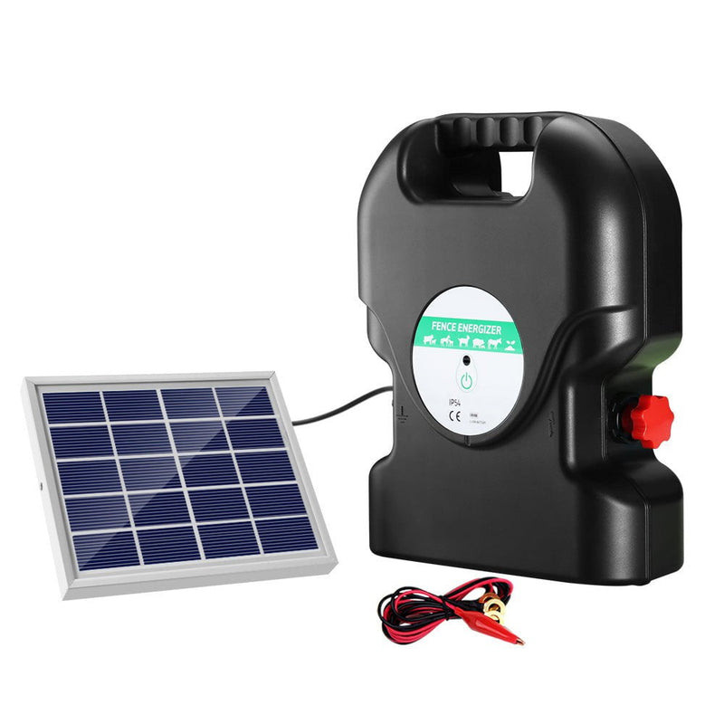 Giantz 20km Electric Fence Energiser Solar Energizer Charger Farm Animal 1.2J Payday Deals