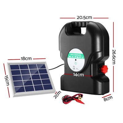 Giantz 20km Electric Fence Energiser Solar Energizer Charger Farm Animal 1.2J Payday Deals