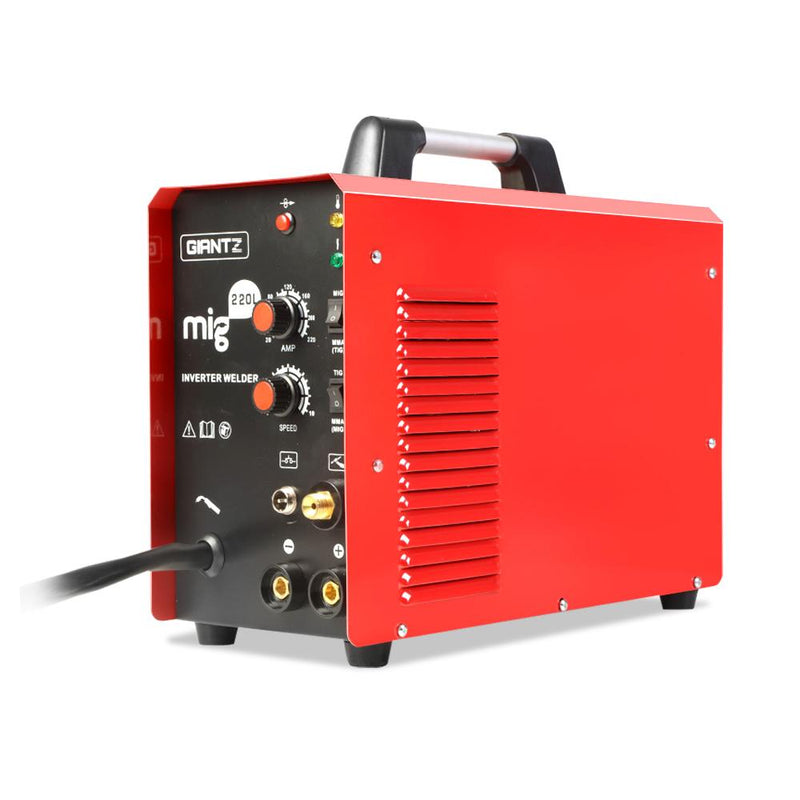 Giantz 220 Amp Inverter Welder MMA MIG DC Gas Gasless Welding Machine Portable Payday Deals