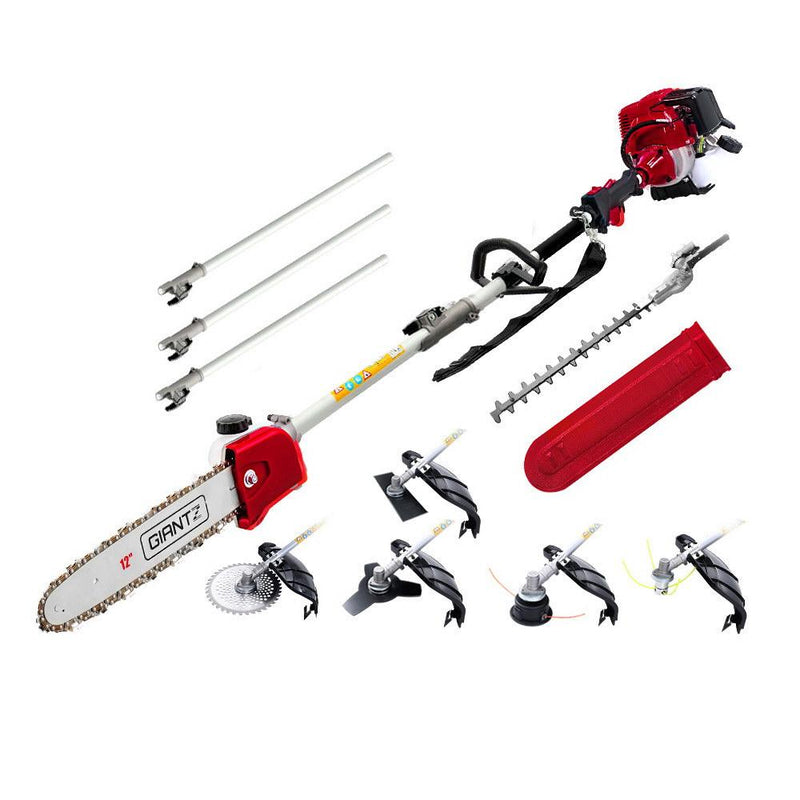 Giantz 4-STROKE Pole Chainsaw Brush Cutter Hedge Trimmer Saw Multi Tool Payday Deals