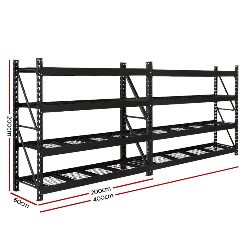 Giantz 4MX2M Garage Shelving Warehouse Rack Pallet Racking Storage Steel Payday Deals