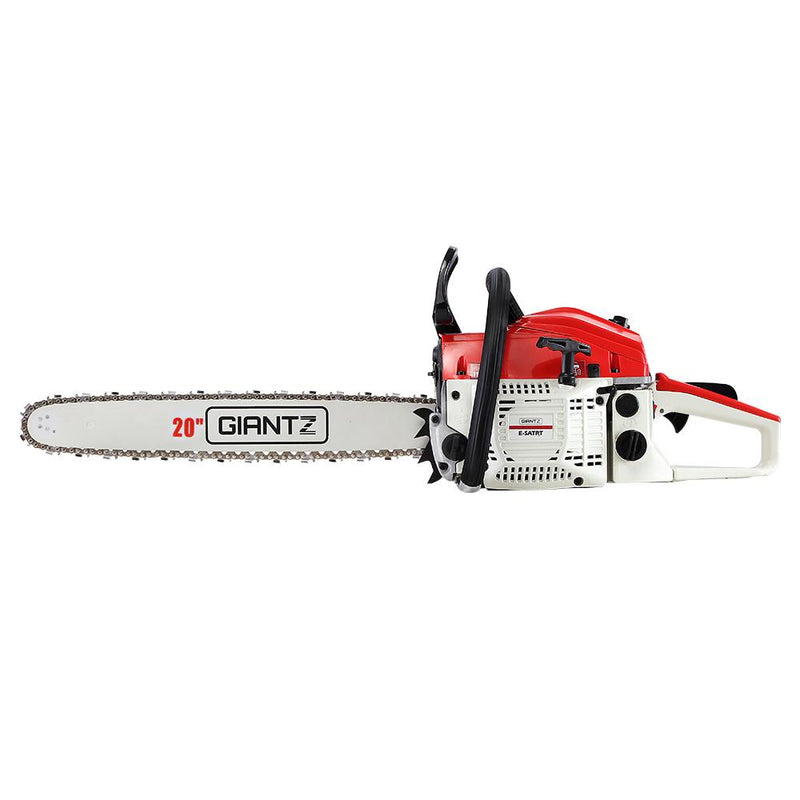 GIANTZ 52CC Petrol Commercial Chainsaw Chain Saw Bar E-Start Pruning Payday Deals