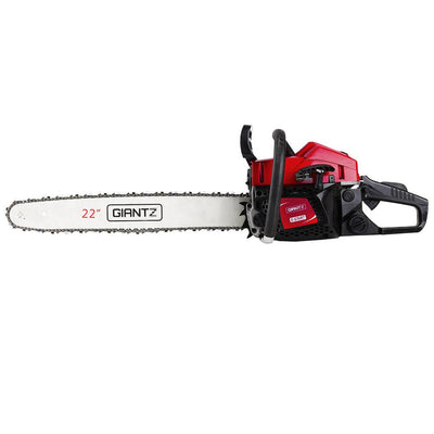 GIANTZ 58cc Commercial Petrol Chainsaw 22 Bar E-Start Chains Saw Tree Pruning Payday Deals