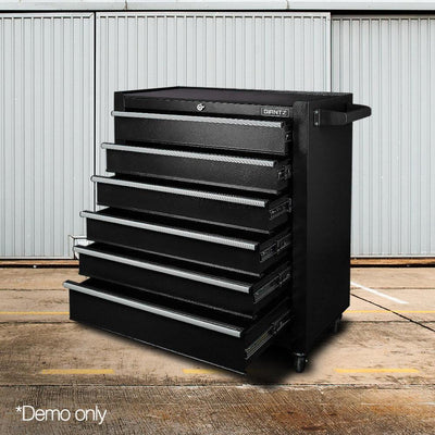 Giantz 6 Drawer Mechanic Tool Box Storage - Black