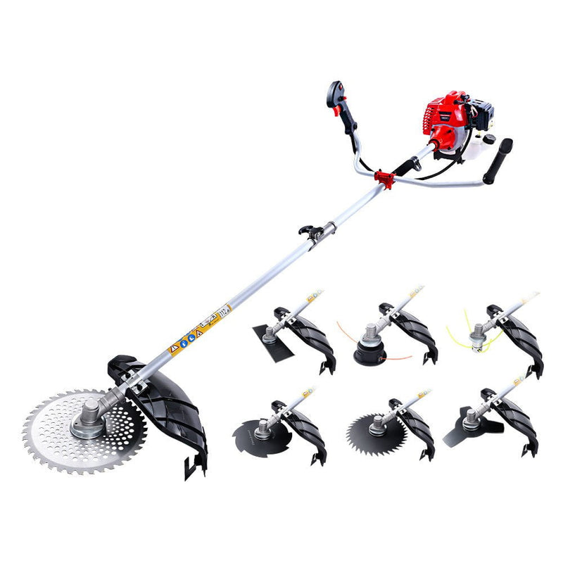 Giantz 62CC Pole Chainsaw Petrol 7 In 1 Brush Cutter Whipper Snipper Multi Tools Payday Deals