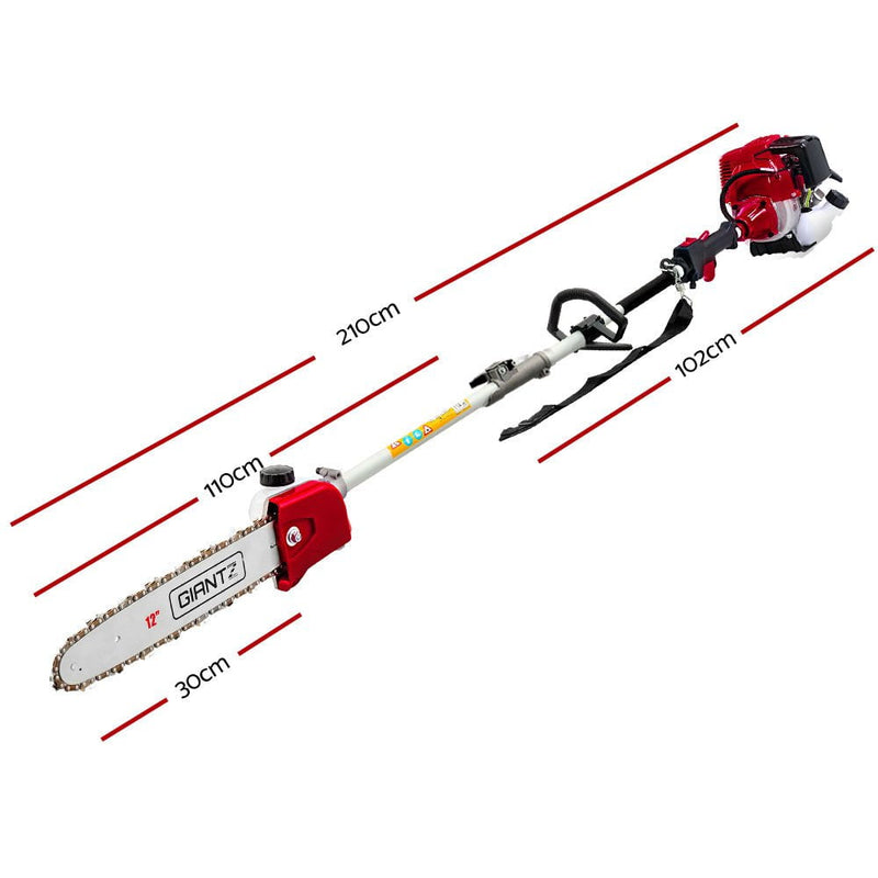 Giantz 65CC Petrol Pole Chainsaw Hedge Trimmer Long Reach Pruner Chain Saw Payday Deals