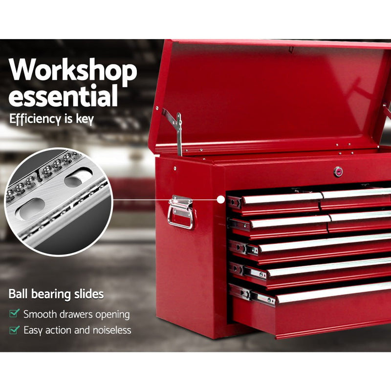 Giantz 9 Drawer Mechanic Tool Box Cabinet Storage - Red Payday Deals