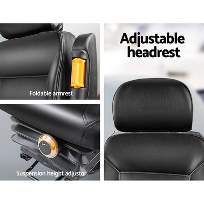 Giantz Adjustbale Tractor Seat with Suspension - Black Payday Deals