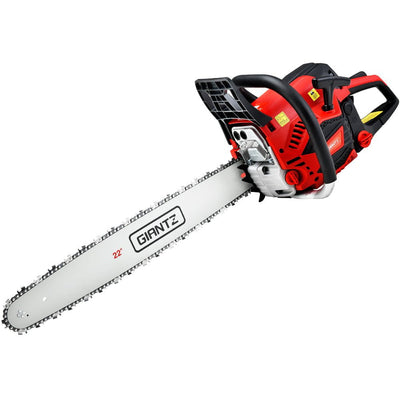 Giantz Chainsaw 58cc Petrol Commercial Pruning Chain Saw E-Start 22'' Bar Top Payday Deals