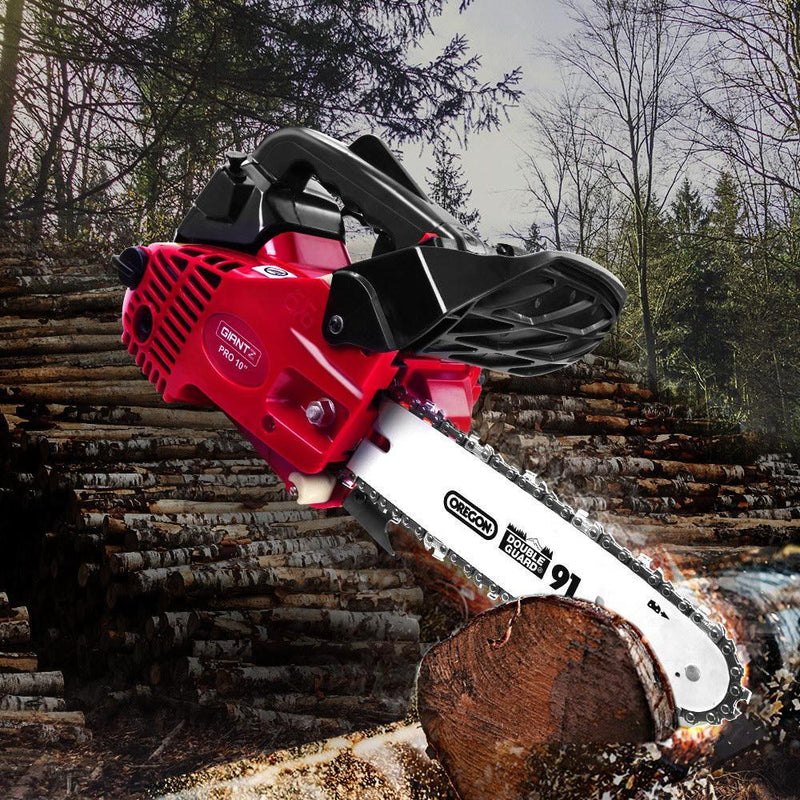 Giantz Chainsaw Chainsaws 10” Oregon Petrol Cordless 25cc Top Handle Chains Saw Payday Deals