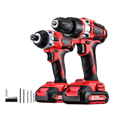 GIANTZ Cordless Impact Drill and Impact Driver 20V Lithium Drill Kit Charger Payday Deals