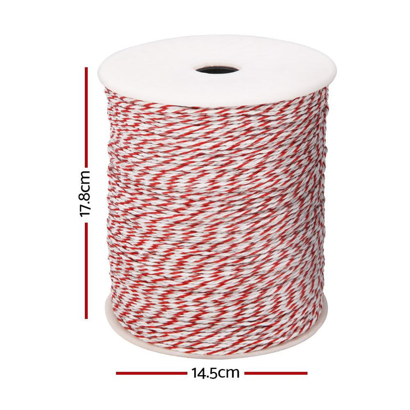 Giantz Electric Fence Wire 500M Fencing Roll Energiser Poly Stainless Steel Payday Deals