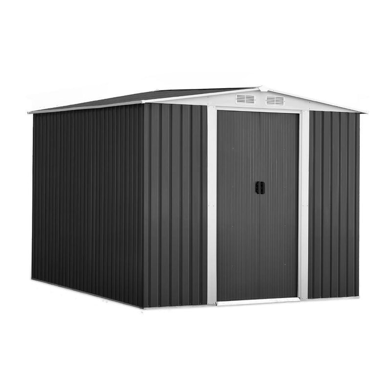 GIANTZ Garden Shed Workshop Shelter Metal with Roof 2.57x2x2M