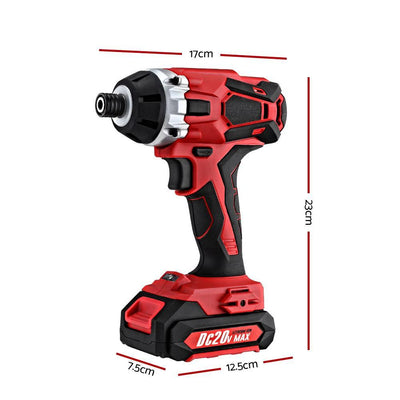 GIANTZ Impact Driver Cordless 20V Lithium Battery Electric Screwdriver Hex Tool Payday Deals