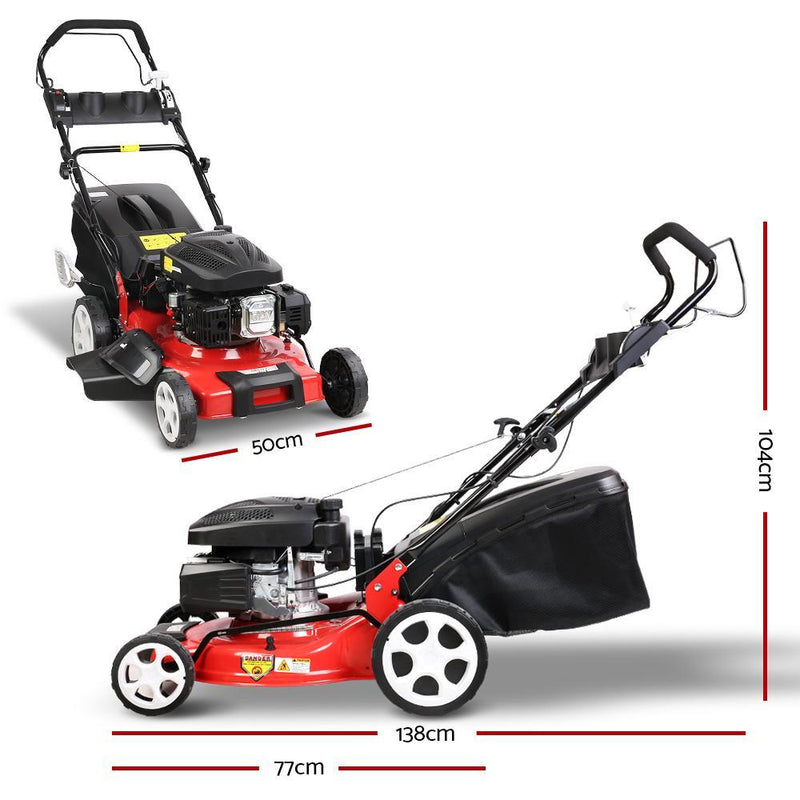 Lawn Mower 165cc Lawnmower Electric Start Self Propelled 18inch Payday Deals