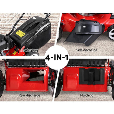 Lawn Mower 165cc Lawnmower Electric Start Self Propelled 18inch Payday Deals