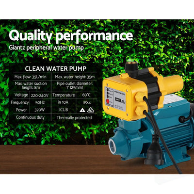 Giantz Peripheral Pump Auto Controller Clean Water Garden Farm Rain Irrigation Payday Deals