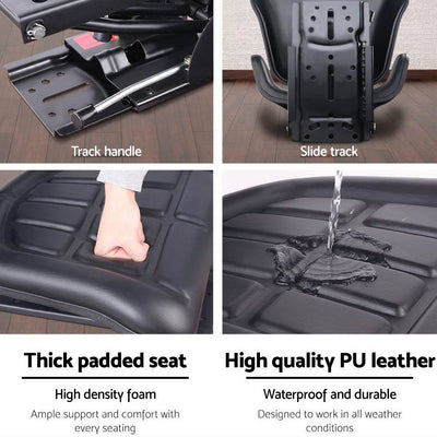 Giantz PU Leather Tractor Seat - Black Payday Deals