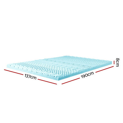 Giselle Bedding 11-zone Memory Foam Mattress Topper 8cm - Double Payday Deals