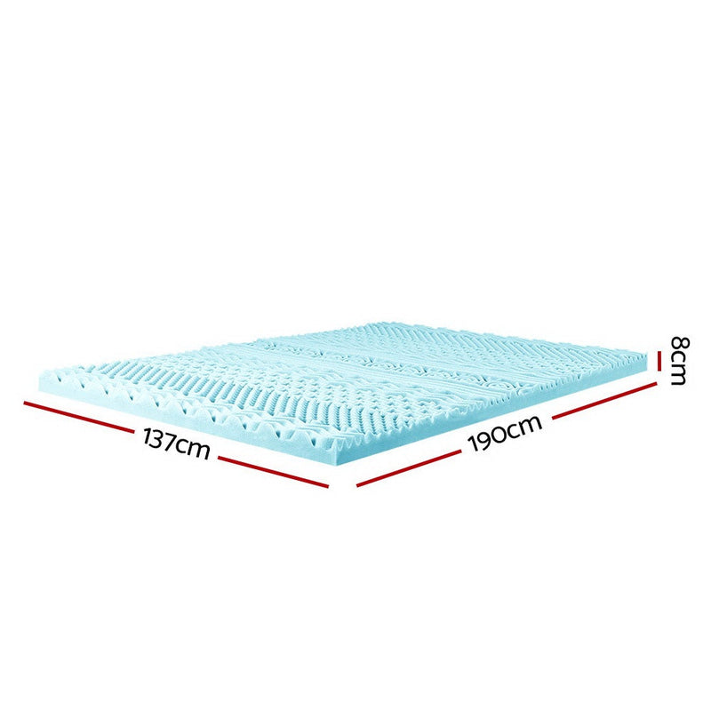 Giselle Bedding 11-zone Memory Foam Mattress Topper 8cm - Double Payday Deals