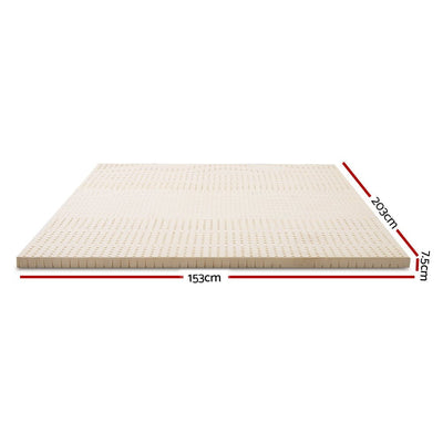 Giselle Bedding 7 Zone Latex Mattress Topper Underlay 7.5cm Queen Mat Pad Cover Payday Deals