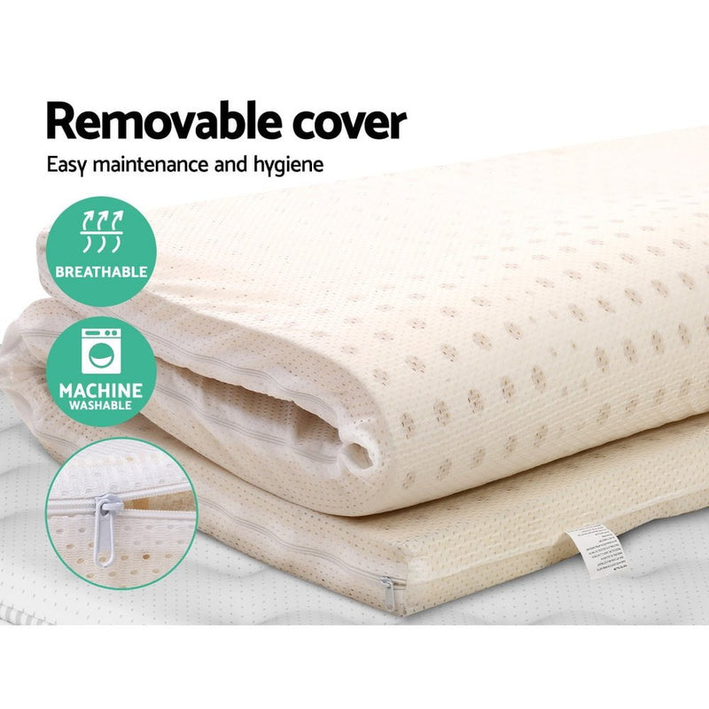 Giselle Bedding 7 Zone Latex Mattress Topper Underlay 7.5cm Queen Mat Pad Cover Payday Deals