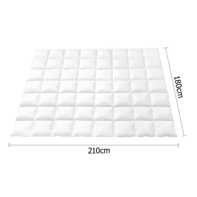 Giselle Bedding 800GSM Goose Down Feather Quilt Cover Duvet Winter Doona White Double
