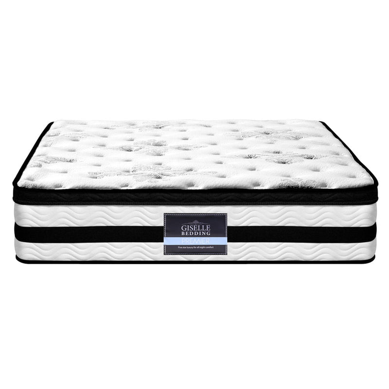 Giselle Bedding Algarve Euro Top Pocket Spring Mattress 34cm Thick Queen Payday Deals