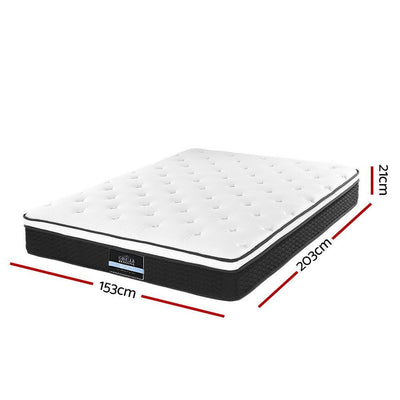 Giselle Bedding Bonita Euro Top Bonnell Spring Mattress 21cm Thick Queen Payday Deals