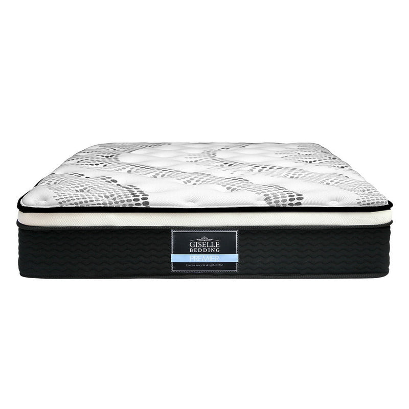 Giselle Bedding Como Euro Top Pocket Spring Mattress 32cm Thick King Single Payday Deals