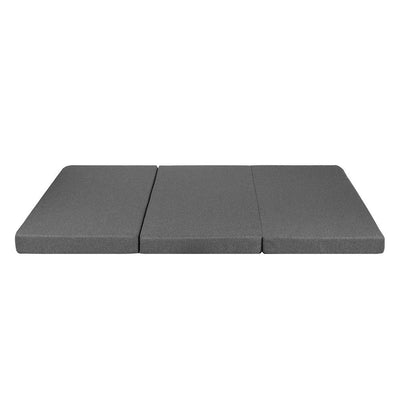 Giselle Bedding Double Size Folding Foam Mattress Portable Bed Mat Dark Grey Payday Deals