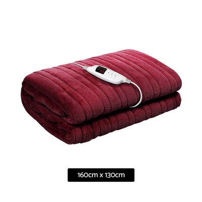 Giselle Bedding Electric Throw Blanket - Burgundy Payday Deals