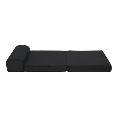 Giselle Bedding Folding Foam Mattress Portable Single Sofa Bed Mat Air Mesh Fabric Black Payday Deals