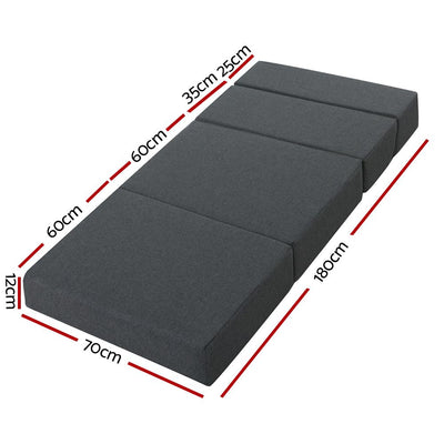 Giselle Bedding Folding Mattress Foldable Portable Bed Floor Mat Camping Pad Payday Deals