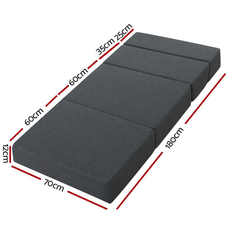 Giselle Bedding Folding Mattress Foldable Portable Bed Floor Mat Camping Pad Payday Deals