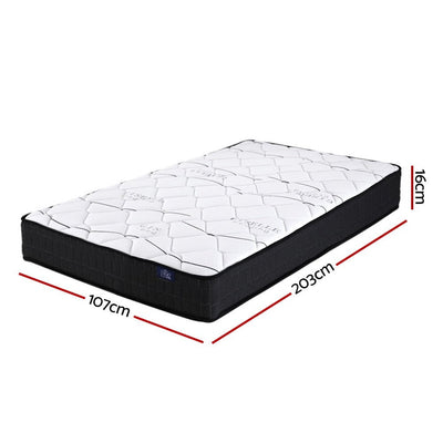 Giselle Bedding Glay Bonnell Spring Mattress 16cm Thick King Single Payday Deals