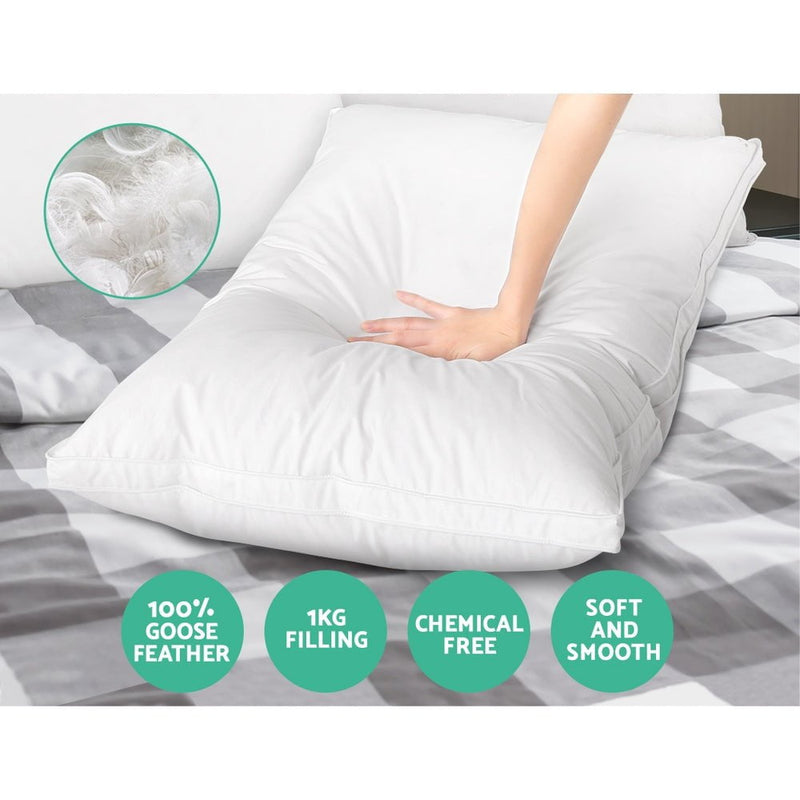 Giselle Bedding Goose Feather Down Twin Pack Pillow Payday Deals