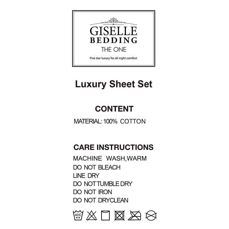 Giselle Bedding King Size 1000TC Bedsheet Set - Grey
