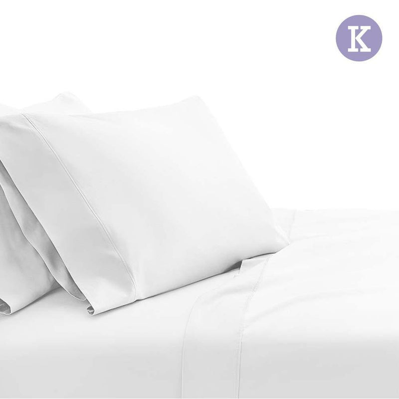 Giselle Bedding King Size 1000TC Bedsheet Set - White