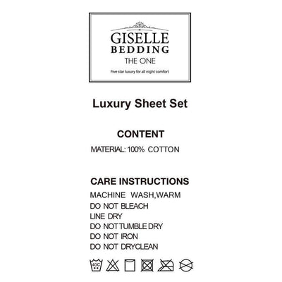 Giselle Bedding King Size 1000TC Bedsheet Set - White