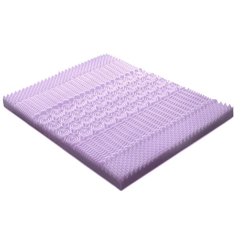 Giselle Bedding King Size 5cm Thick Bamboo Mattress Topper - Lavender