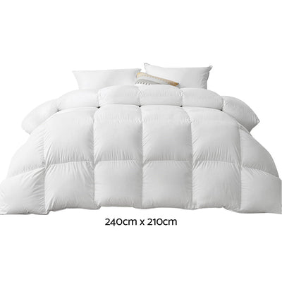 Giselle Bedding King Size 700GSM Goose Down Feather Quilt Payday Deals