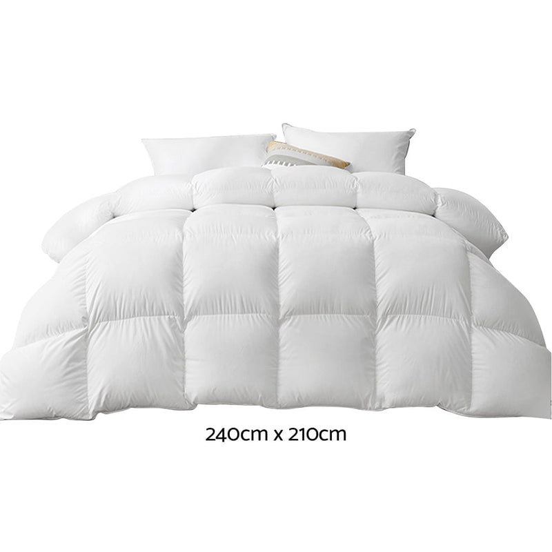 Giselle Bedding King Size 700GSM Goose Down Feather Quilt Payday Deals