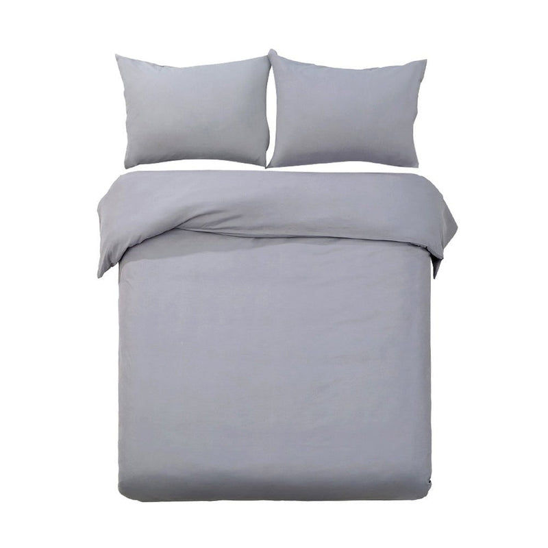 Giselle Bedding Luxury Classic Bed Duvet Doona Queen Quilt Cover Set Hotel Grey Payday Deals