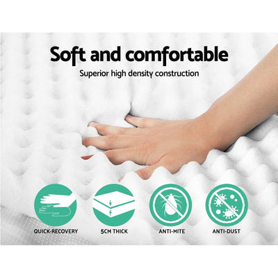 Giselle Bedding Mattress Topper Egg Crate Foam Toppers Bed Protector Underlay D Payday Deals