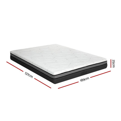 Giselle Bedding Memory Foam Mattress Bed Cool Gel Non Spring Comfort Double 25cm Payday Deals