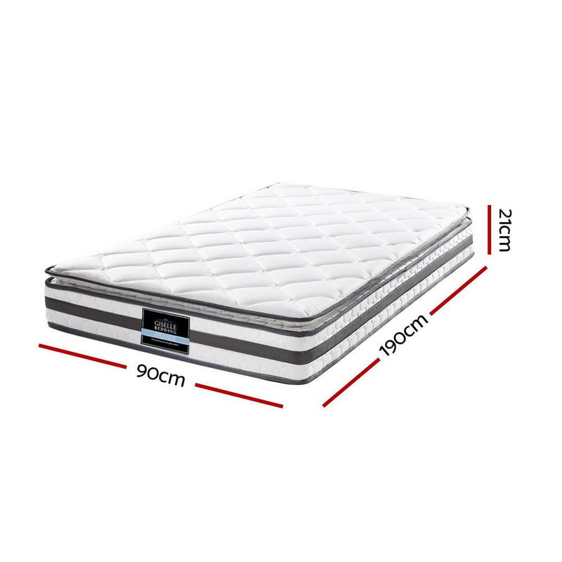 Giselle Bedding Normay Bonnell Spring Mattress 21cm Thick Single Payday Deals