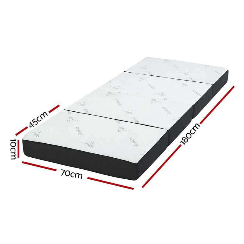 Giselle Bedding Portable Mattress Folding Foldable Foam Floor Bed Tri Fold 180cm Payday Deals